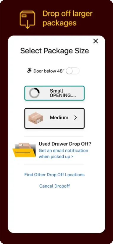 UPS C2B solution screen 2