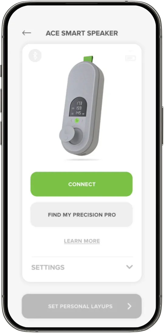 ACE Speakers app screen 1