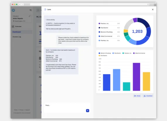 Lens in-platform chat