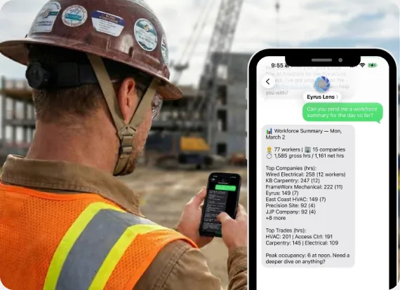 Lens answering over text message